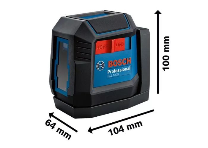 Нівелір лазерний Bosch Professional GLL 12-22, до 12м, 0.3мм/м, чохол, 0.35кг