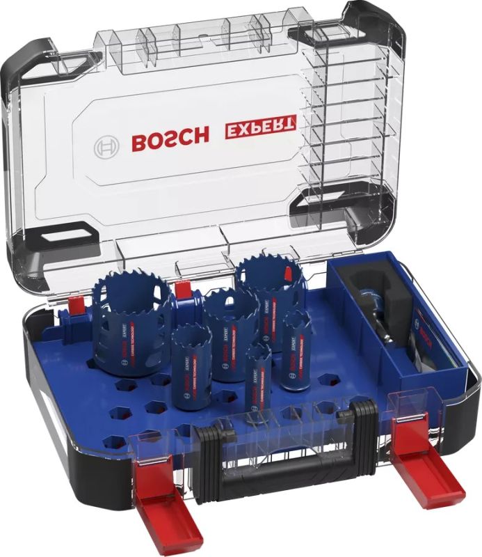 Коронки для работы с прочными материалами Bosch Tough Material, 22-68мм, 9 шт.