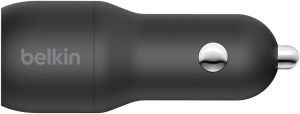Зарядний пристрій автомобільний Belkin 24Вт 2хUSB-A, чорний