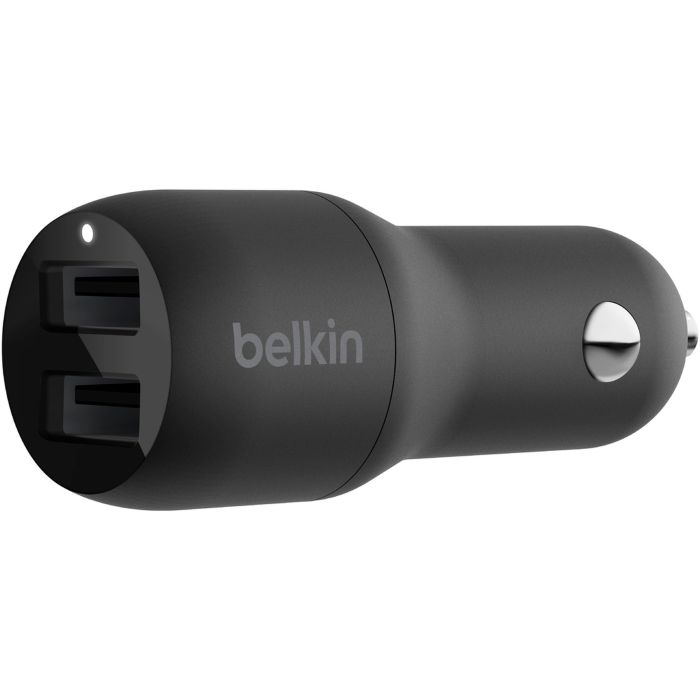 Зарядний пристрій автомобільний Belkin 24Вт 2хUSB-A, чорний