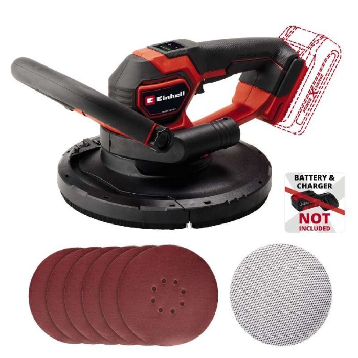 Шліфмашина для стін акумуляторна Einhell Professional TP-DWS 18/225 Li PXC 18В безщіткова d225мм 600-1200об/хв 2.36кг без АКБ та ЗП
