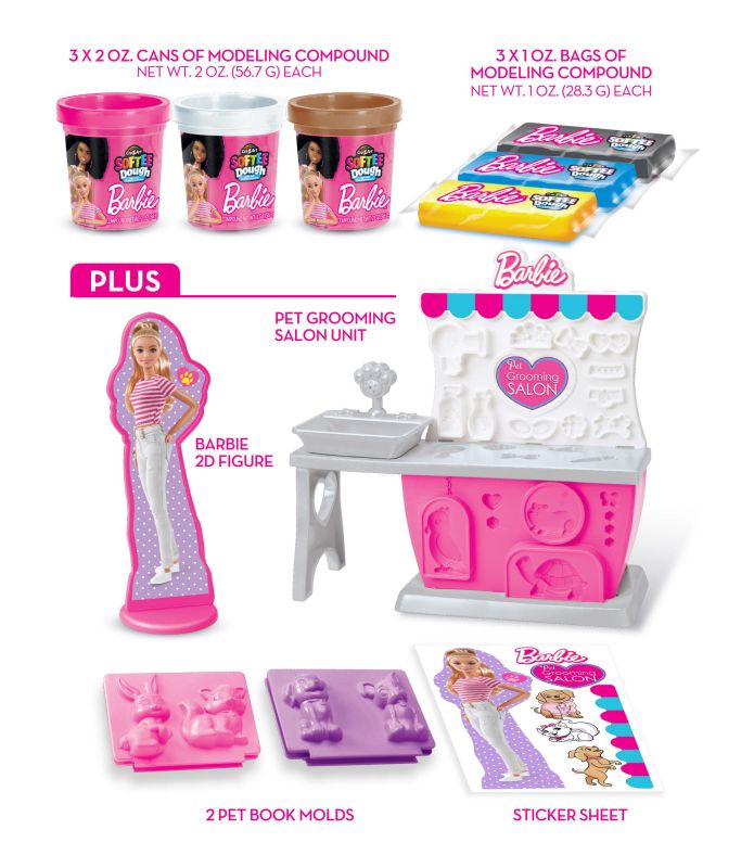 Тісто для ліплення Cra-Z-Art Barbie Зоомагазин з формами, набір 10од