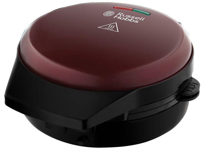 Мультимейкер Russell Hobbs Fiesta 950Вт, алюминий, 3 пластины, корпус-нерж.сталь/пластик, бордо