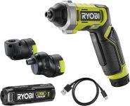 Отвертка аккумуляторная Ryobi USB Lithium RSD4-120TA2 4В 1х2А·ч 5Нм 200об·мин 2 насадки 10 бит 0.31кг кейс