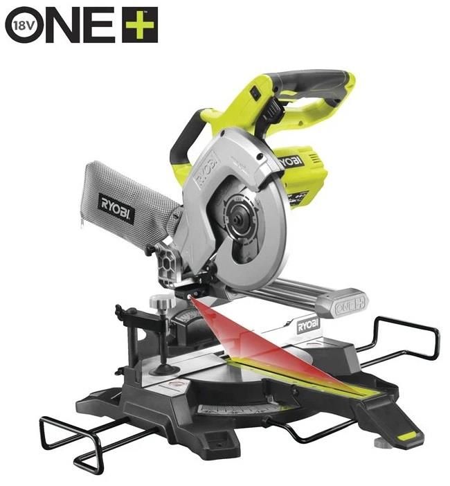 Пила торцовочная аккумуляторная Ryobi ONE+ R18MS216-0 18В диск 216мм лазер 14.4кг без АКБ и ЗУ