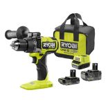 Шуруповерт-дрель ударный аккумуляторный Ryobi ONE+ HP RPD18X-242S 18В 1х2А·ч 1х4А·ч ЗУ 95Нм 500·2100об·мин 1.3кг сумка