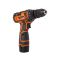 Шурупокрут-дриль акумуляторний Tekhmann TCD-12/2 BS Kit 12В 1х2А·год 30Нм 0-400·1400об/хв 1кг кейс з приляддям