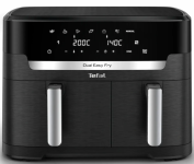 Мультипечь Tefal Dual Easy Fry XXL, 2700Вт, чаша-6.5+4.5л, сенсорное управл., 2 чаши, гриль, пластик, черный
