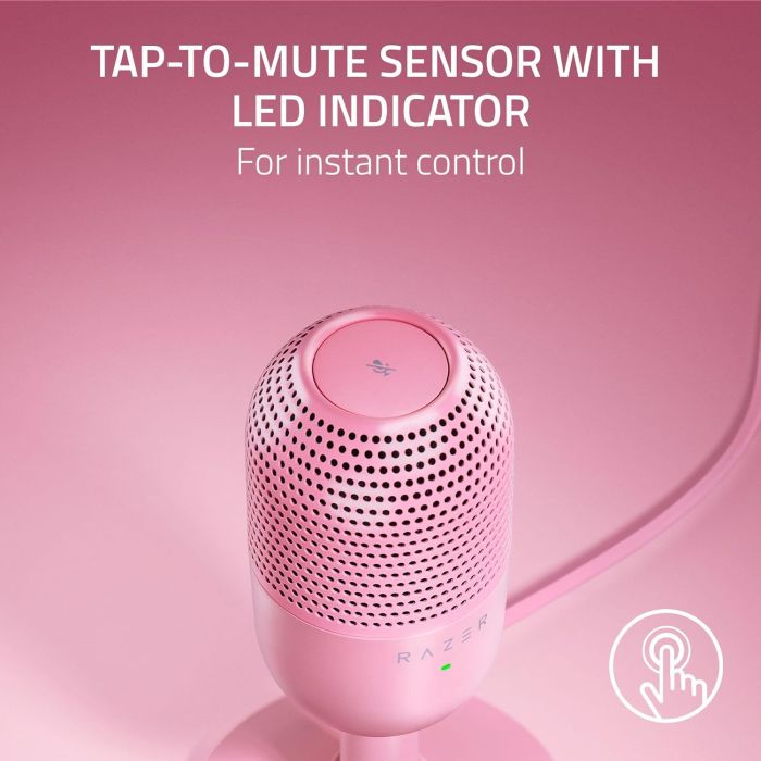 Микрофон геймерский Razer Seiren V3 Mini, Omni, USB-A, 1.2м, quartz