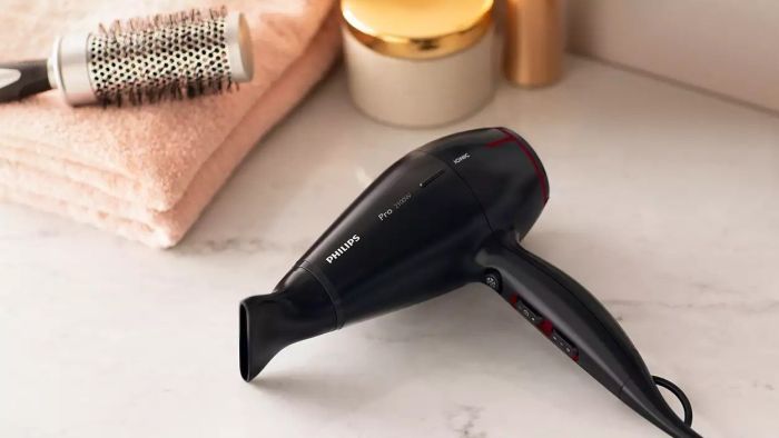 Фен Philips Professional, 2100Вт, режимов-3, ионизиция, хол. обдув, черный
