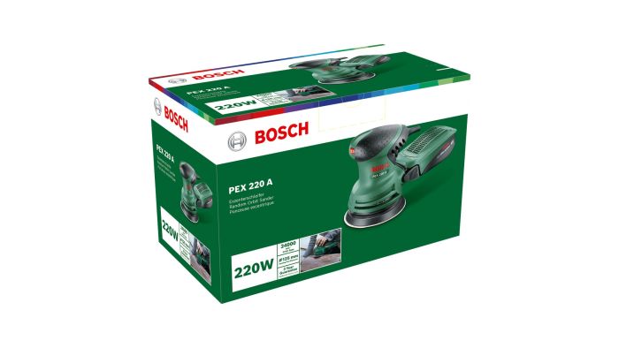 Шлифмашина эксцентриковая Bosch PEX 220 A 200Вт 125мм 24000об·мин 1.2кг
