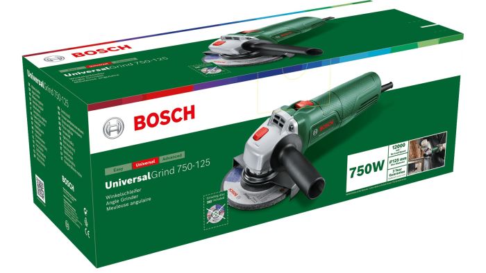 Шлифмашина угловая Bosch UniversalGrind 750-125 125мм 750Вт 12000об·мин 1.9кг