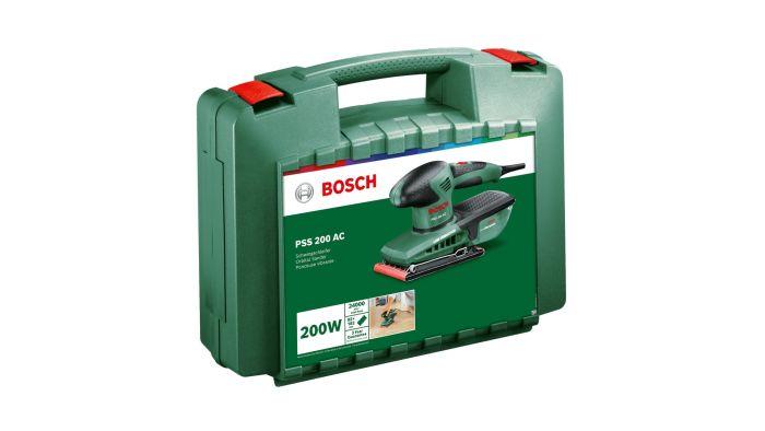 Шлифмашина вибрационная Bosch PSS 200 AC 200Вт платформа 93x230 24000кол·мин 1.6кг
