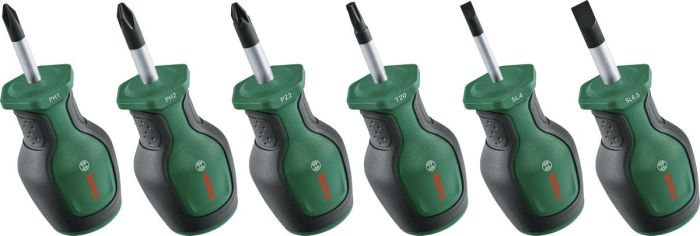 Отвертки Bosch набор 6шт, PH, PZ, TX, SL, сталь CrV