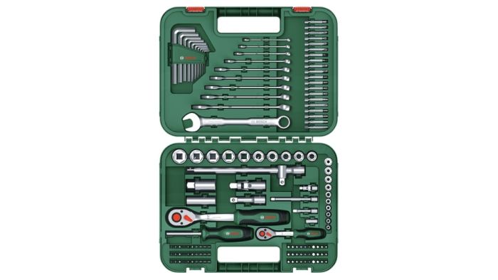 Набор инструментов Bosch, 1/2", 1/4", 132шт, CrV