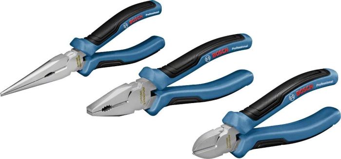 Плоскогубцы Bosch набор 3 шт, комбинированные, удлиненные, бокорезы