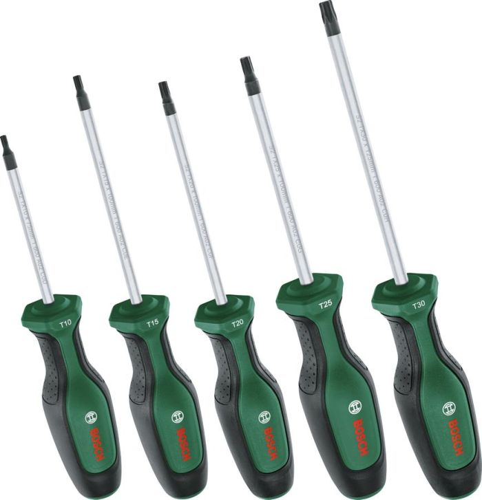 Викрутка Bosch Torx набір 5шт, T10, 15, 20, 25, 30.