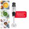 Блендер Tefal заглибний Quickchef 1000Вт, 3в1, чаша-800мл, чопер-500мл, турборежим, сріблясто-чорний