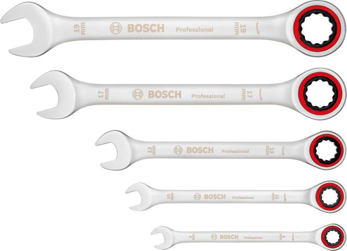 Ключи комбинированные Bosch, набор 5шт, 8,10,13,17,19мм