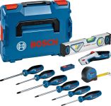 Набір професійних викруток та змішаних ручних інструментів Bosch Professional 19шт, L 3.5, SL6.5, TX15, TX20, PH1, PZ 2мм, рулетка 5м, рівень 25см