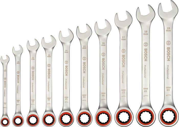 Ключі комбіновані Bosch Professional, 6-19мм, набір 10шт