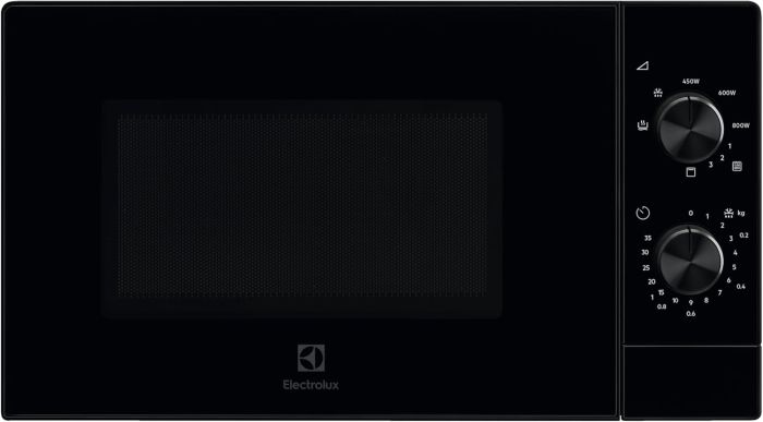 Мікрохвильова піч Electrolux, 20л, мех. керування, 800Вт, гриль, чорний