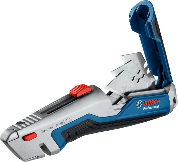 Нож складной Bosch, трапециевидное лезвие, корпус пластик, 253мм