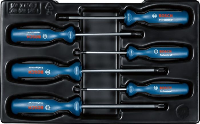 Викрутка Bosch Professional Torx набір 6шт, T10х75, T15х75, T20x100, T25x100, T30x125, T40x125мм