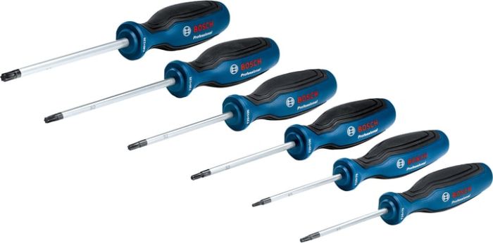 Викрутка Bosch Professional Torx набір 6шт, T10х75, T15х75, T20x100, T25x100, T30x125, T40x125мм