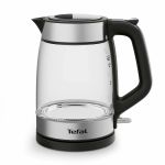 Электрочайник Tefal Glass Kettle 1.7л, стекло, с подсветкой, серебристо-черный