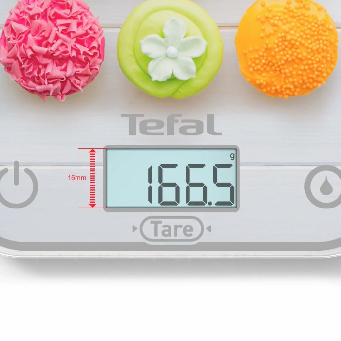 Весы Tefal кухонные Optiss, 5кг, AAAx2 в компл, стекло, разноцветные