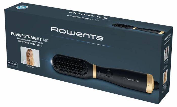 Щетка-выпрямитель  Rowenta Powerstraight , темп.режимов-2, 160-200С, ионизация, керамика, черный