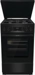 Плита Gorenje комби, 70л, 50x60см, дисплей,  чугун, черный