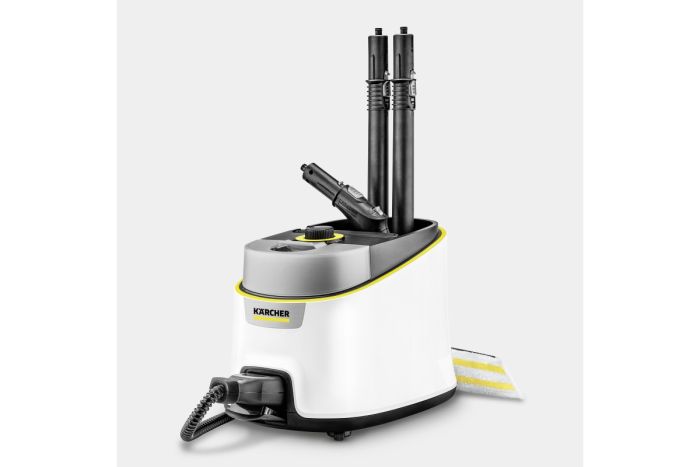Пароочисник Karcher SC 4 Deluxe Iron, 2200Вт, 1300мл, 4Бар, праска, швабра, білий