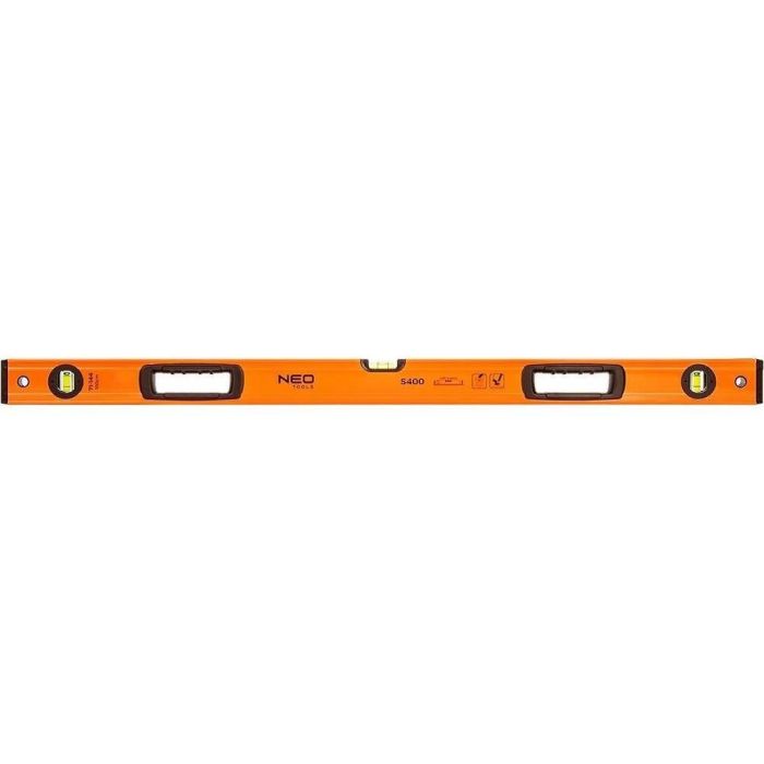 Рівень Neo Tools S 400 алюмінієвий, 100см, 3 капсули, 2 отвори для рук