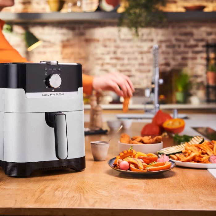 Мультипіч Tefal EasyFry&Grill, 1550Вт, чаша-4.2л, механическое управл,  до 200°C, пластик, черный-светло-серый