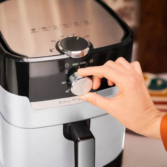 Мультипіч Tefal EasyFry&Grill, 1550Вт, чаша-4.2л, механическое управл,  до 200°C, пластик, черный-светло-серый