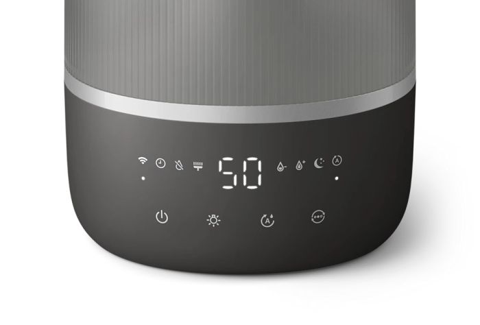 Зволожувач повітря Philips традиційне зволоження Series 1000, 41м2, 3л, 275мл/г, електр. кер-ння, режим сну, нічник, темно-синій