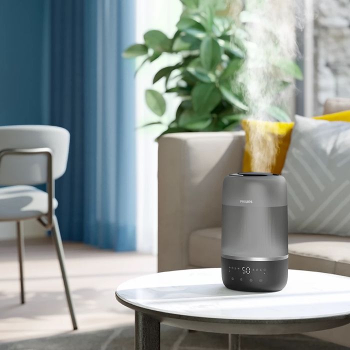 Зволожувач повітря Philips традиційне зволоження Series 1000, 41м2, 3л, 275мл/г, електр. кер-ння, режим сну, нічник, темно-синій