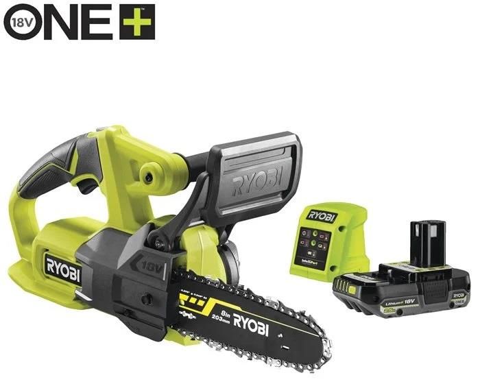 Пила цепная аккумуляторная Ryobi ONE+ RY18CS20A-125 18В акб 1х2.5А·ч ЗУ 20см 2.3кг