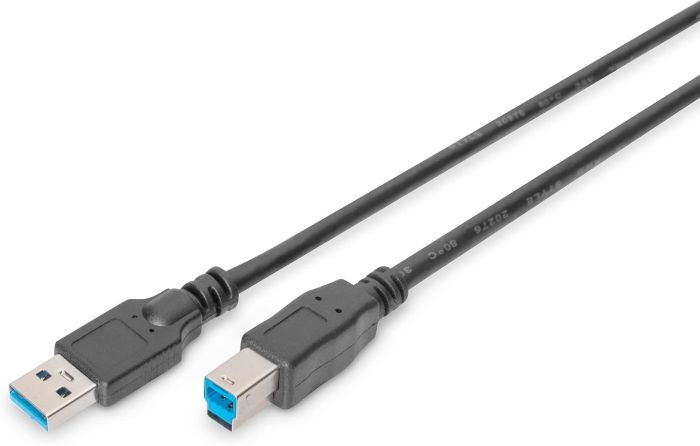 Кабель DIGITUS USB 3.0 (AM/BM) 1.8м, черный