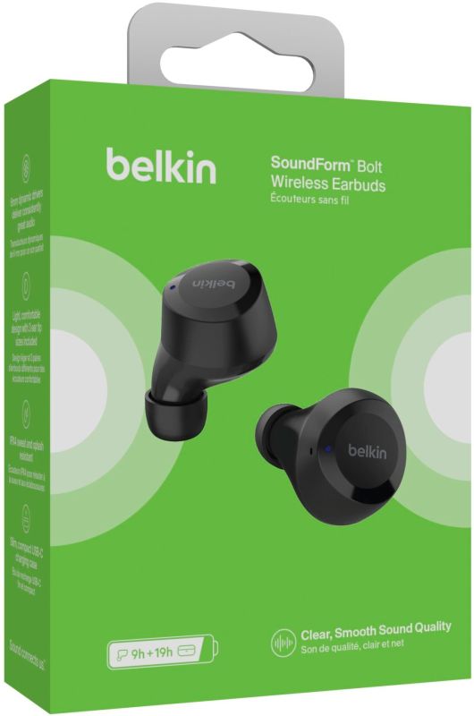 Наушники TWS Belkin Soundform Bolt True Wireless, черный