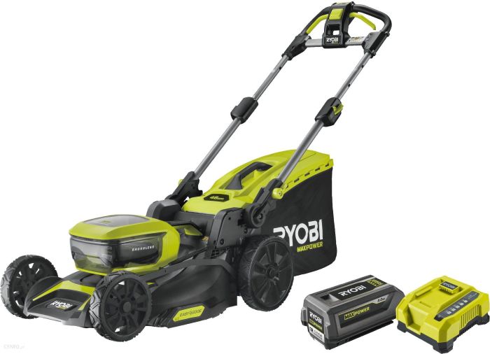 Газонокосилка аккумуляторная Ryobi Max Power RY36LMX46A-150 36В акб 1х5А·ч 46см 55л 25-75мм 22.5кг