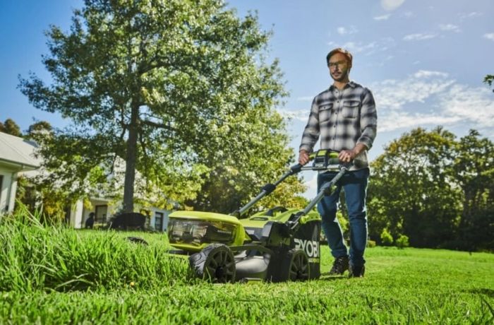 Газонокосарка акумуляторна Ryobi Max Power RY36LMX46A-150 36В акб 1х5А·год 46см 55л 25-75мм 22.5кг