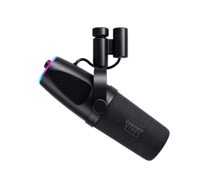 Микрофон гейминговый CHERRY XTRFY NGALE X, Cardioid, USB-A, 2м, RGB, черный