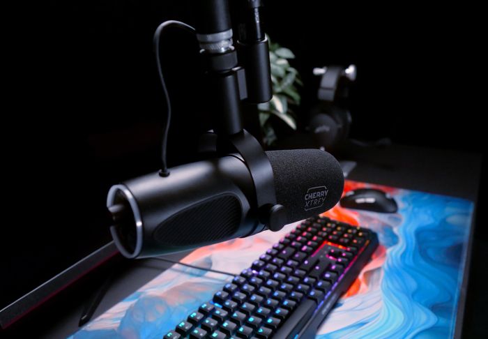 Микрофон гейминговый CHERRY XTRFY NGALE X, Cardioid, USB-A, 2м, RGB, черный