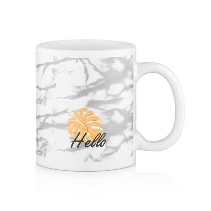 Чашка Ardesto Hello, 330мл, кераміка, біло-сірий