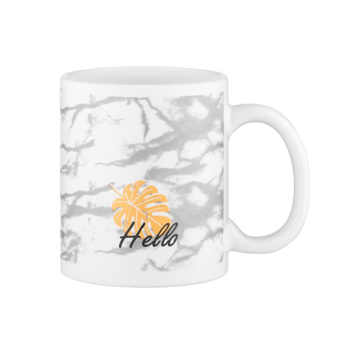 Чашка Ardesto Hello, 330мл, керамика, бело-серый