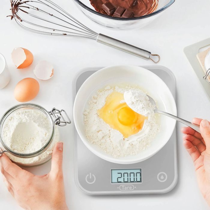 Весы Tefal кухонные Optiss, 5кг, AAAx2 в компл, стекло, серебро