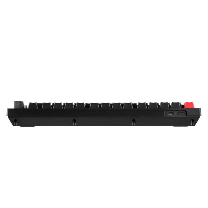 Клавиатура механическая Lemokey  X4 84Key, Keychron Brown, USB-A, QMK/VIA, EN/UKR, Red led, чорний